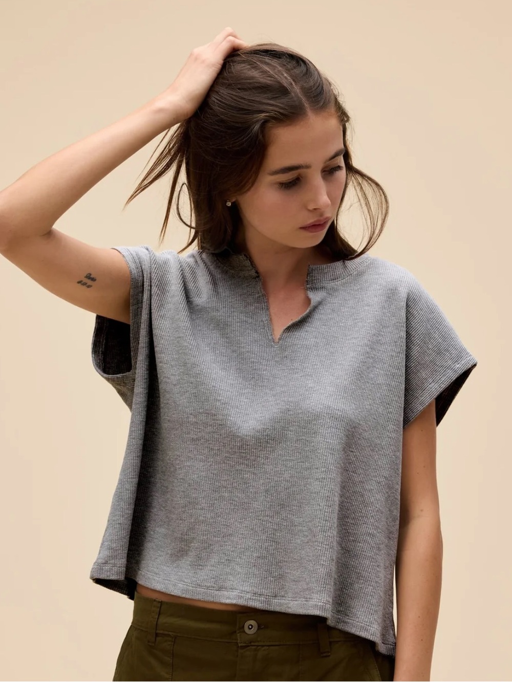 DAYDREAMER THERMAL DOLMAN TEE - Picture 6 of 6